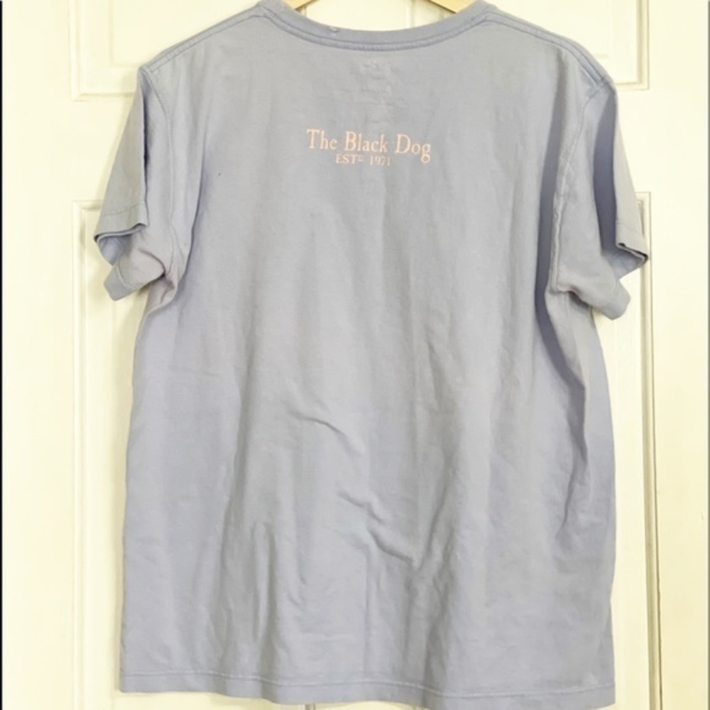 Black Dog Crystal Light Blue Tee Shirt - Picture 2 of 4